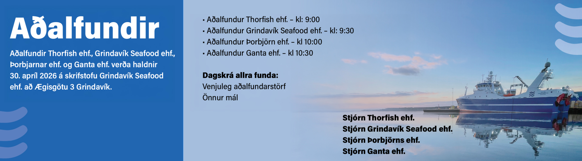 Þorbjörn aðalfundir