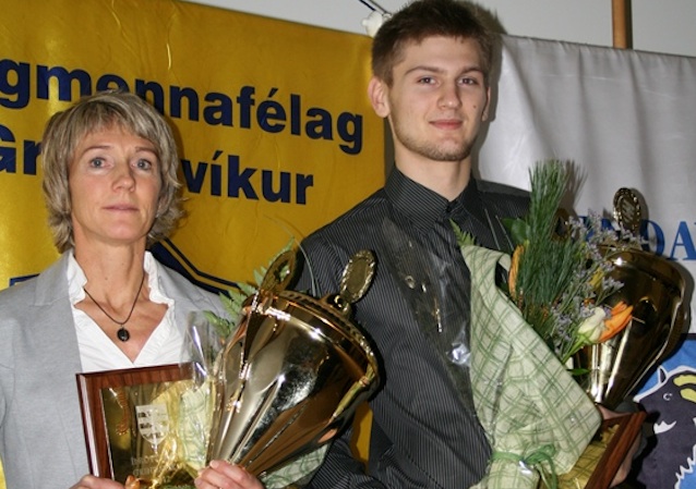 Björn og Christine Íþróttamenn Grindavíkur 2012