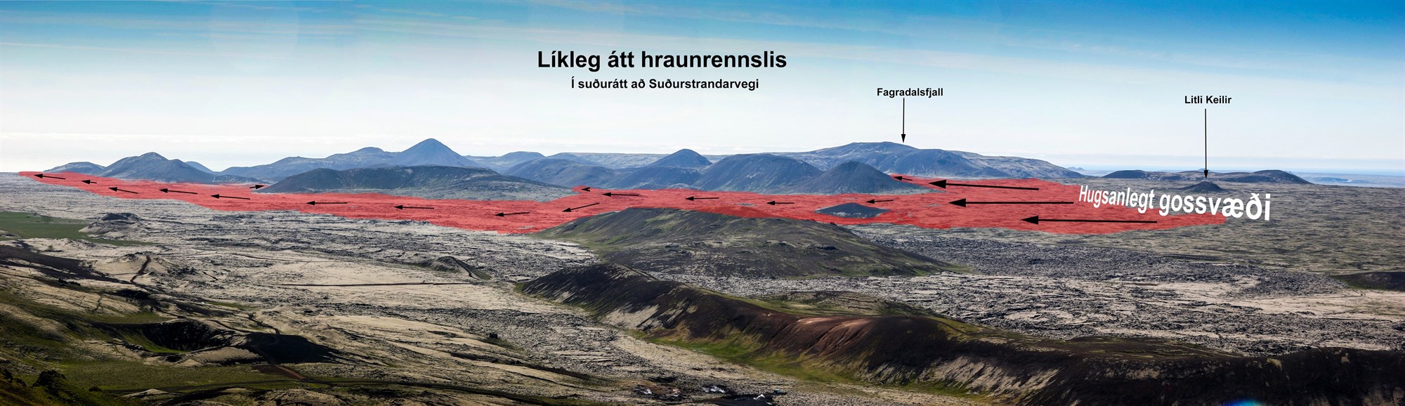 Haunrennslið til suðurs - sjáið myndina!