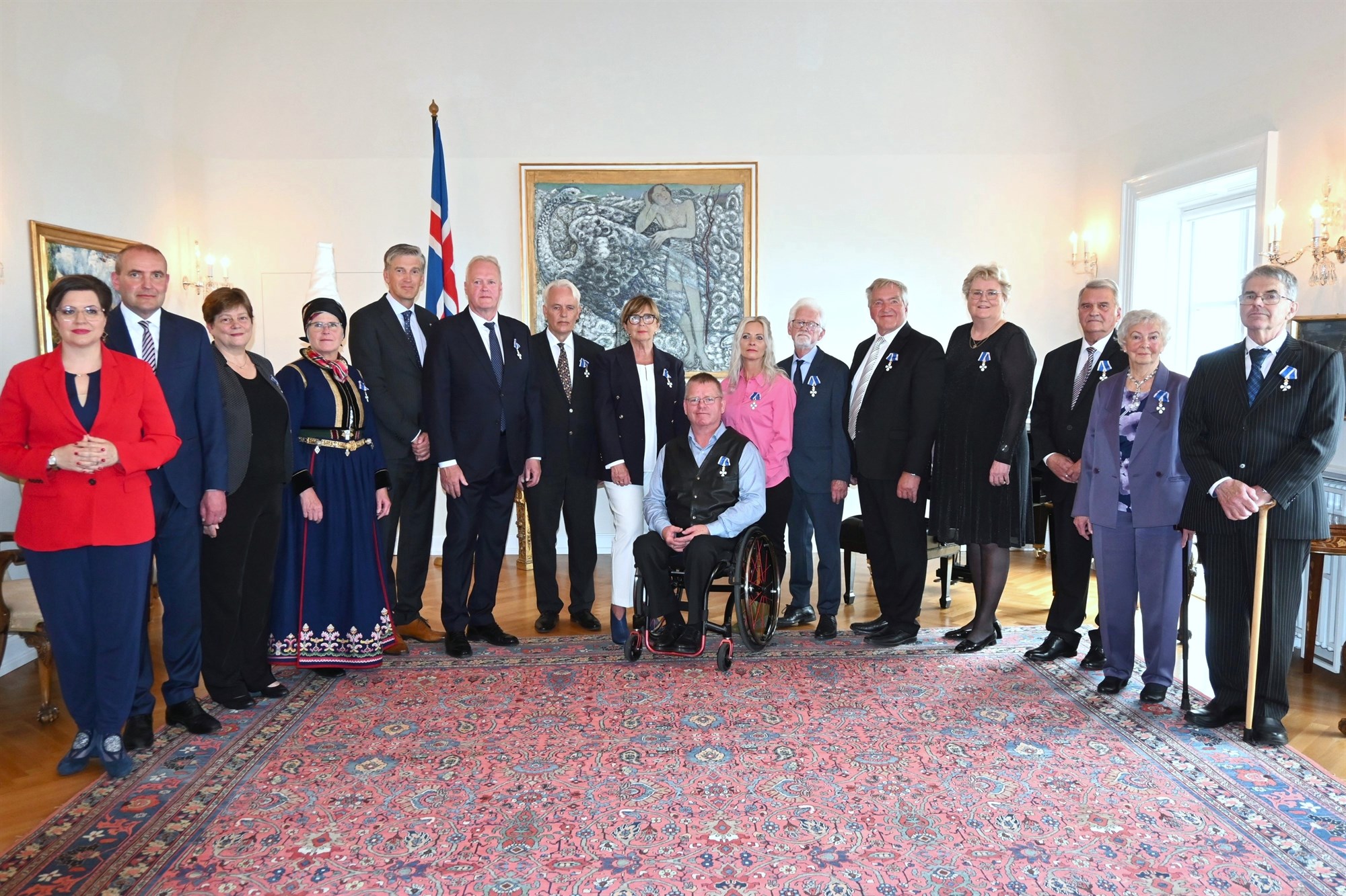 Fannar fékk riddarakross á Bessastöðum