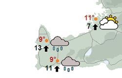Væta í kortunum