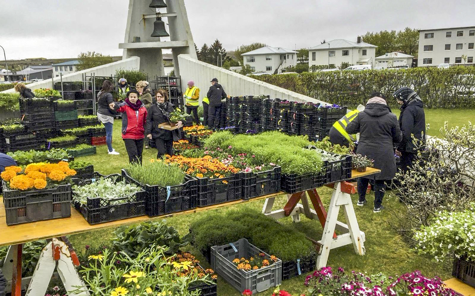 Blómamarkaður Lionsklúbbsins Æsu við Ytri-Njarðvíkurkirkju