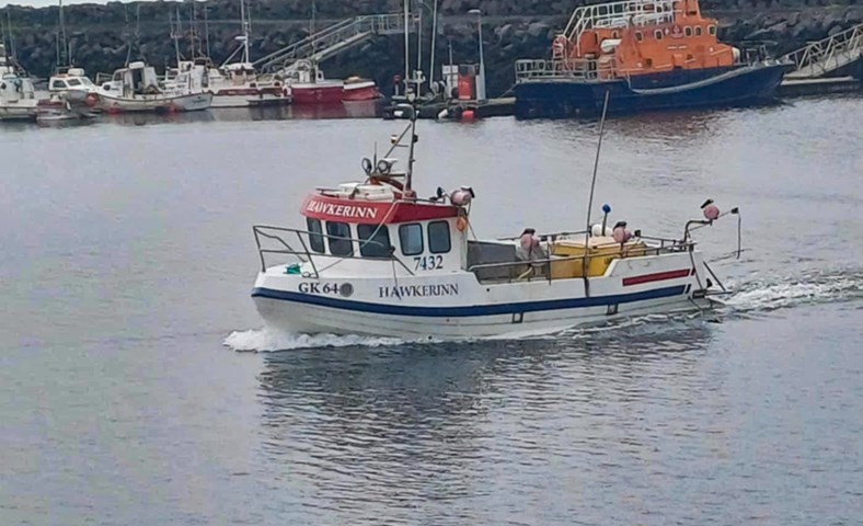 Handfærasjómenn nýta sér góða veðrið í nóvember