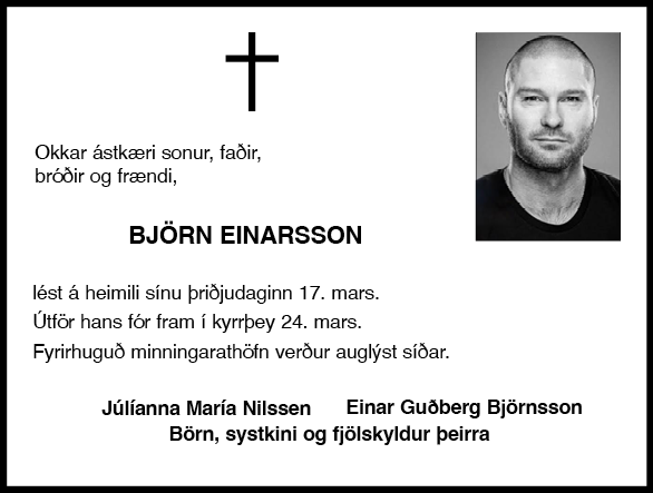 Andlát: Björn Einarsson