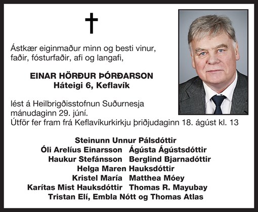 Andlát Hörður Einar