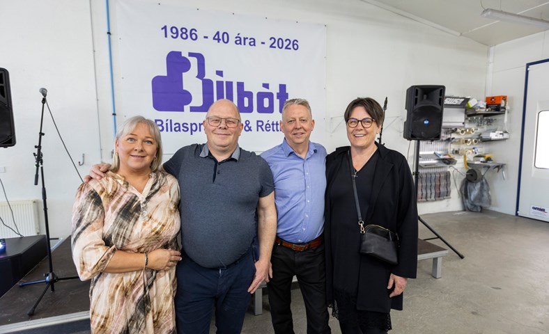 Bílbót bauð í fertugsafmæli