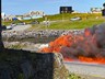 Fuðraði upp við smábátahöfnina