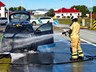 Töluverður eldur í bíl í Sandgerði