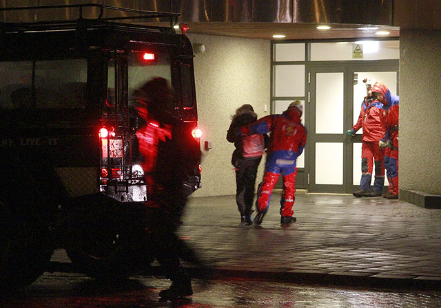 Björgunarsveit fylgdi nemendum í skólann í Reykjanesbæ