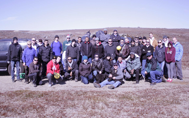 Blái herinn og bandaríski flugherinn hreinsuðu 3 tonn af rusli