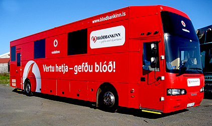 Blóðbankabíllinn í Reykjanesbæ á miðvikudaginn