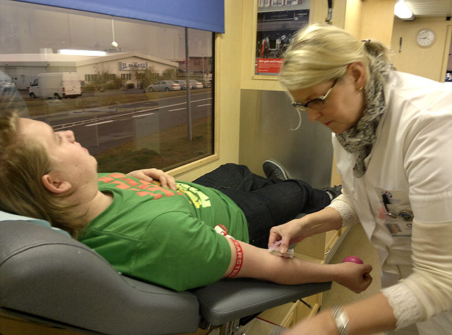 Blóðsöfnun í Reykjanesbæ