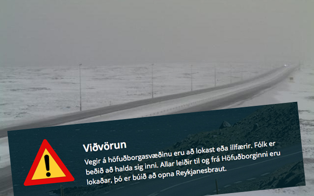 Reykjanesbraut opin en höfuðborgarsvæðið stíflað