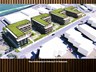 Fjögur fjölbýli með alls 120 íbúðum og bílageymslu undir inngarði