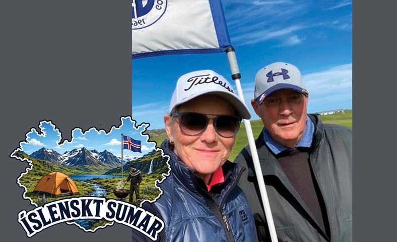„Við mamma lágum inni í tjaldi og hlógum að pabba greyinu“