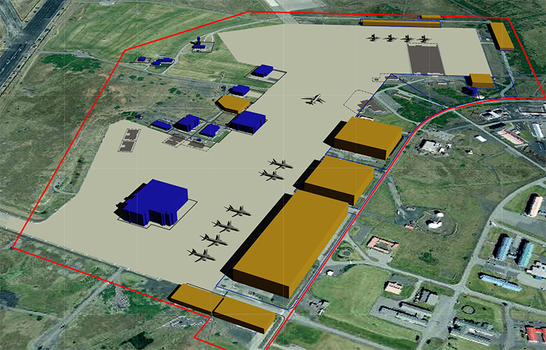 Flugskýli rís í stað gömlu flugstöðvarinnar