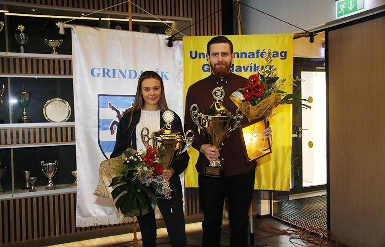 Dröfn og Ólafur íþróttafólk Grindavíkur 2017