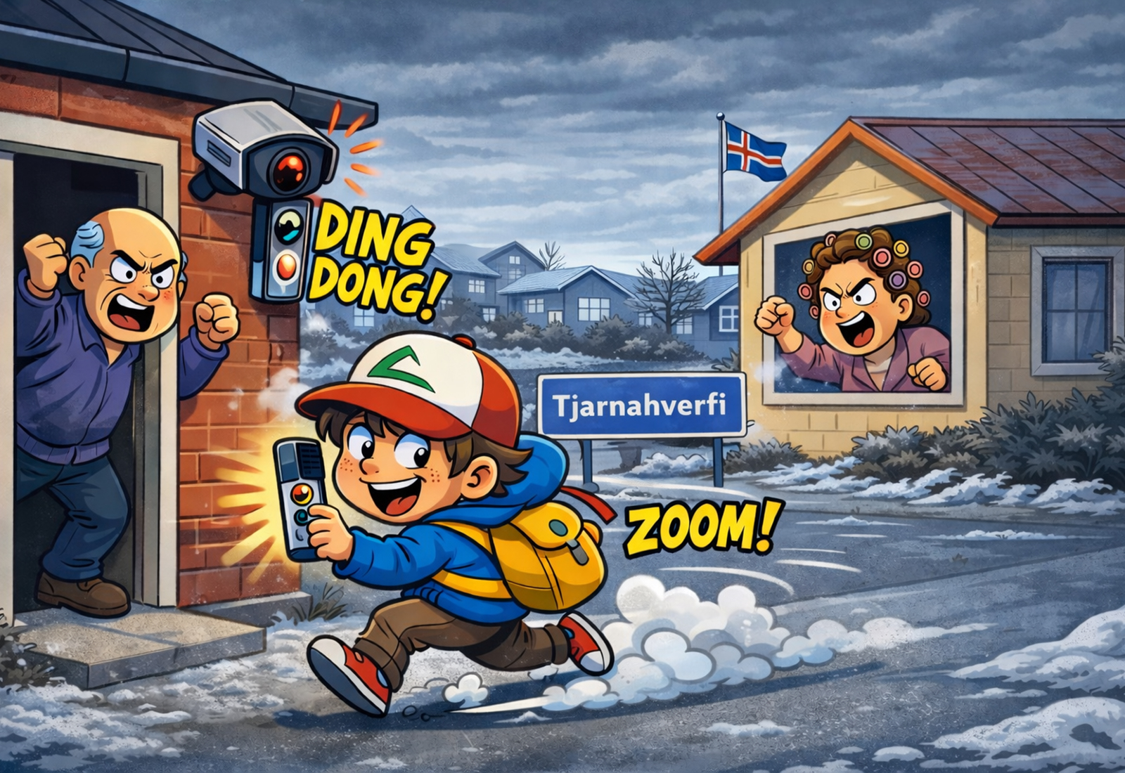 Eldsnöggur „Pokémon“ gerir dyrabjölluat í Tjarnahverfi