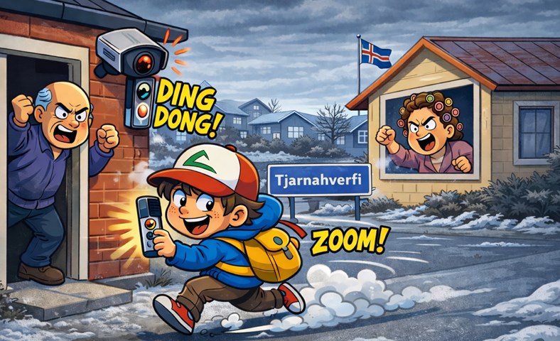 Eldsnöggur „Pokémon“ gerir dyrabjölluat í Tjarnahverfi