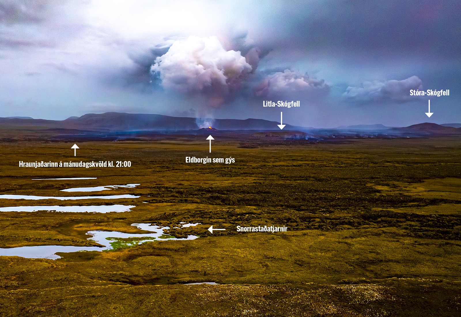 Hraunstraumurinn ógnar ekki innviðum
