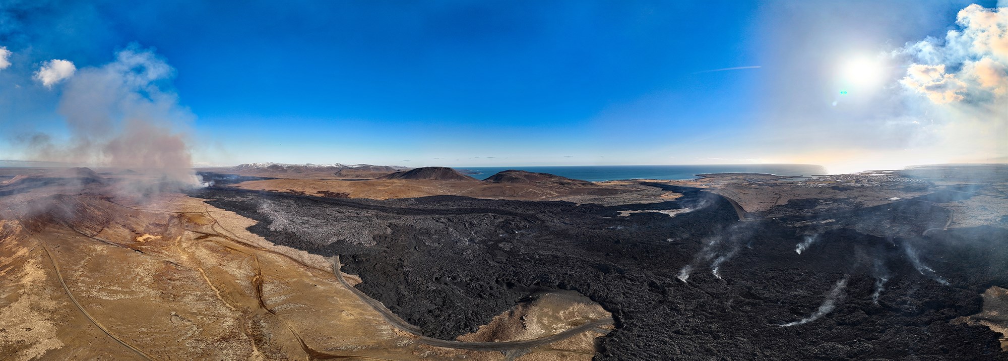 Hraunbreiðan orðin sex ferkílómetrar