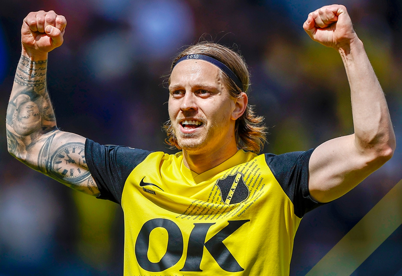 100. deildarmarkið hjá Elíasi í lokaleiknum með NAC Breda