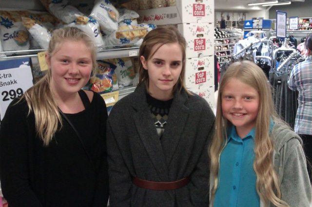 Emma Watson fyllti innkaupakörfuna í Nettó í Njarðvík
