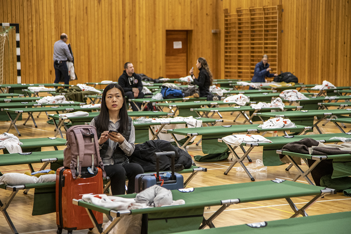 Um 180 manns sváfu í fjöldahjálparstöðinni í nótt