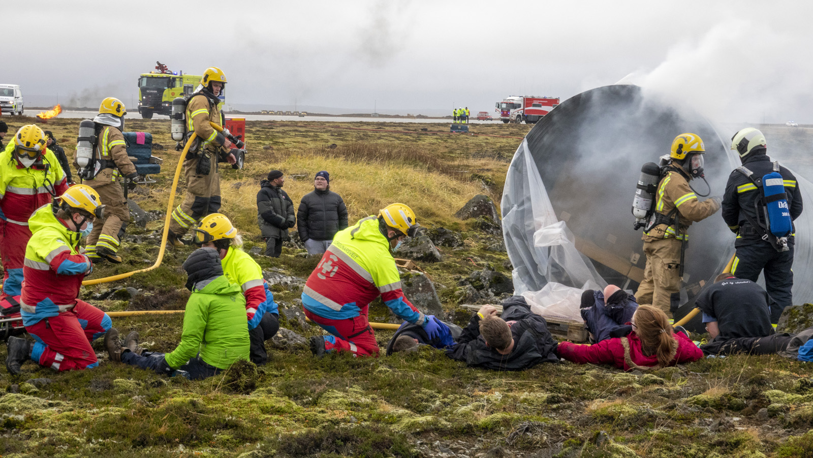 Um 500 manns í viðamikilli flugslysaæfingu