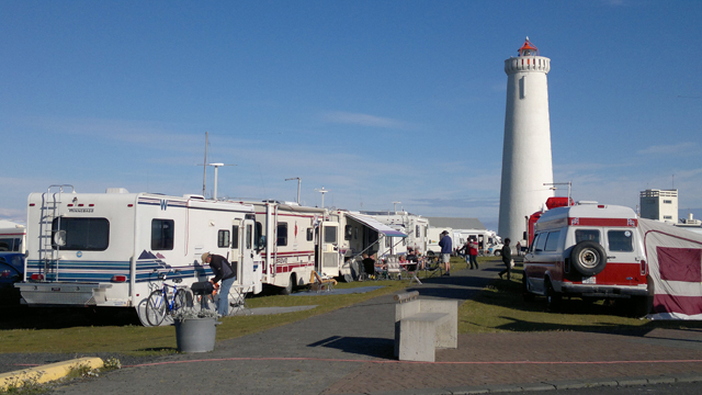 Yfir 100 húsbílar á Garðskaga um helgina