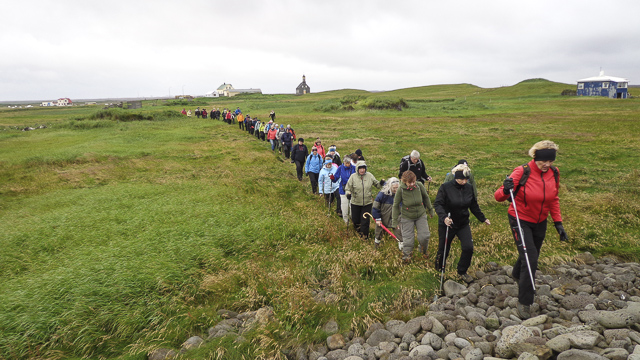 Ferðafélag Íslands með gönguhóp á Suðurnesjum