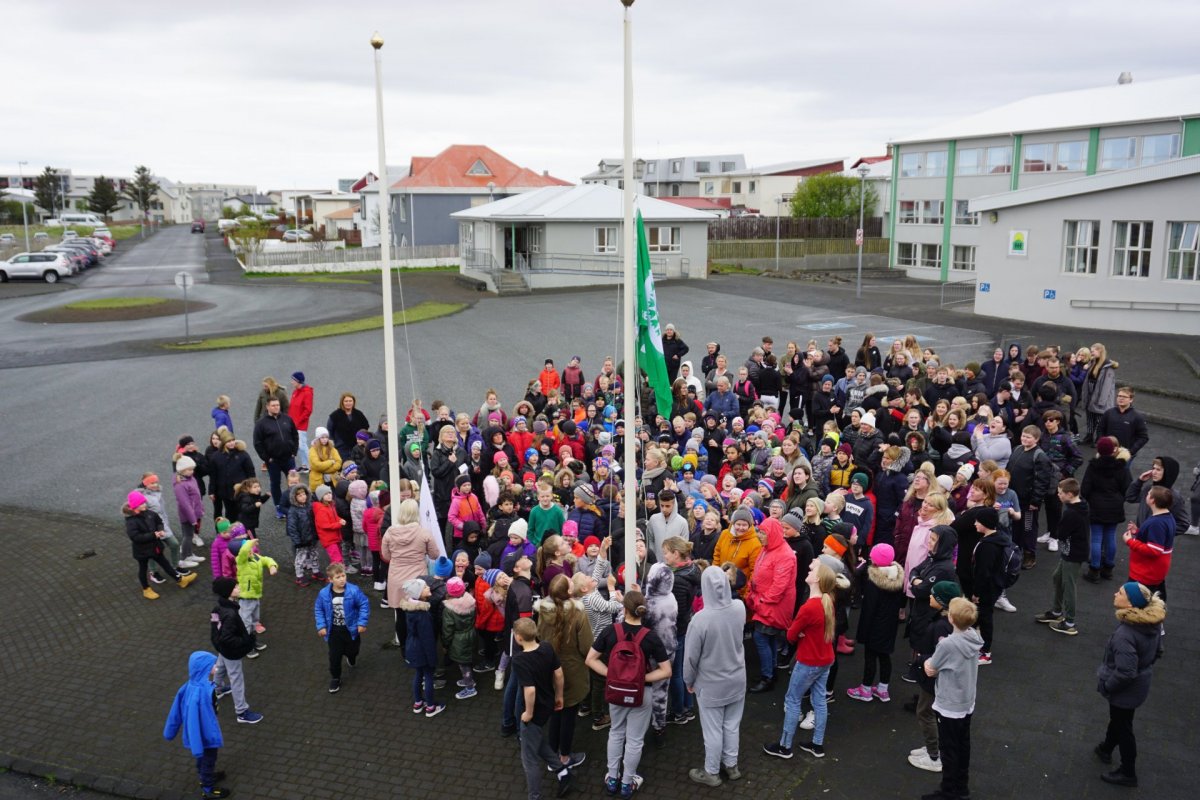 Grænfáninn afhentur Njarðvíkurskóla í fimmta sinn