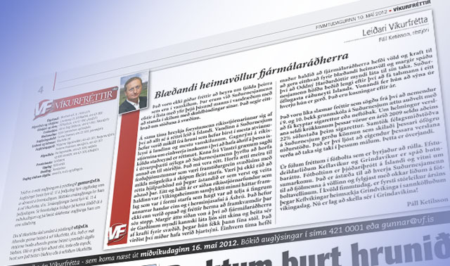 Skítadreifari yfir blæðandi heimavöll ráðherra