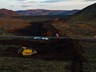 Vinna að gerð varnargarða í Svartsengi með öflugustu tækjum landsins