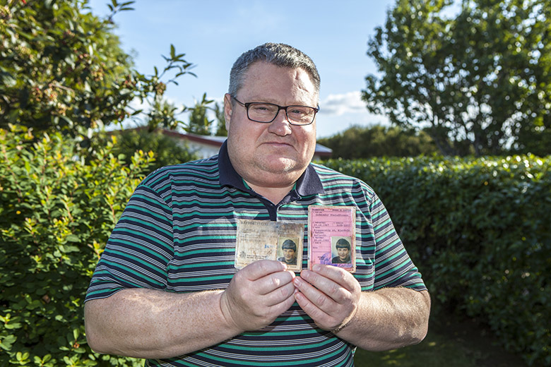 Myndirnar á skilríkjunum eins og nýjar eftir 34 ár í jörð