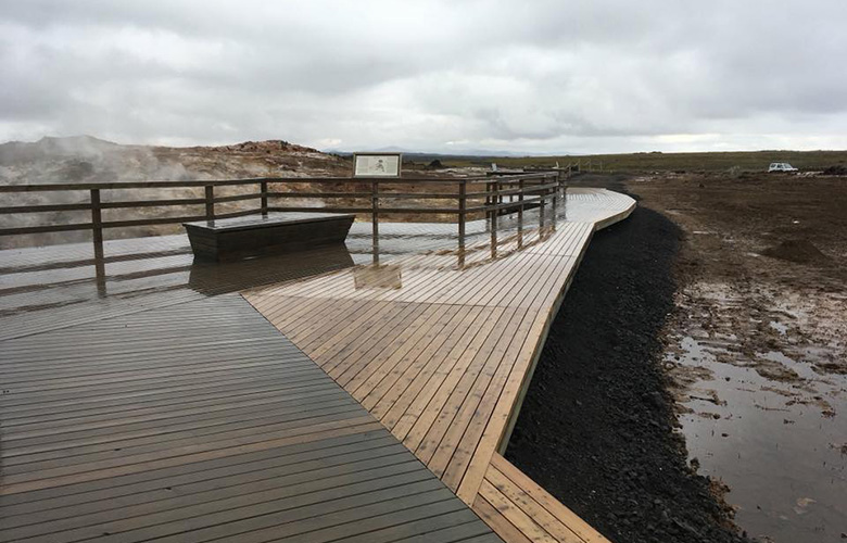 Framkvæmdir á Reykjanesi hafa tafist vegna veðurs
