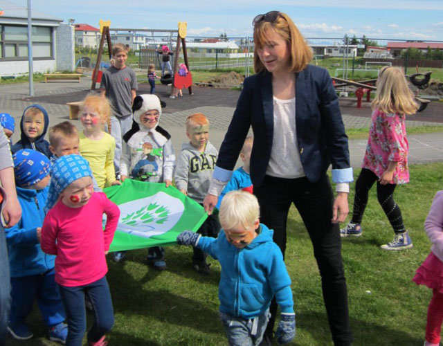Leikskólinn Holt fær Grænfánann í þriðja sinn