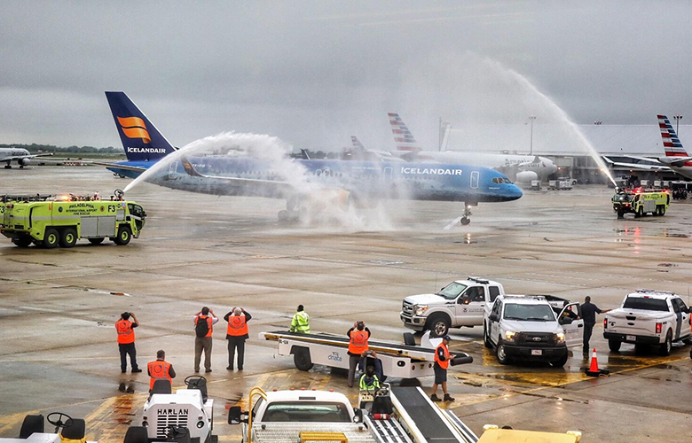 Fyrsta flug Icelandair til Philadelphia