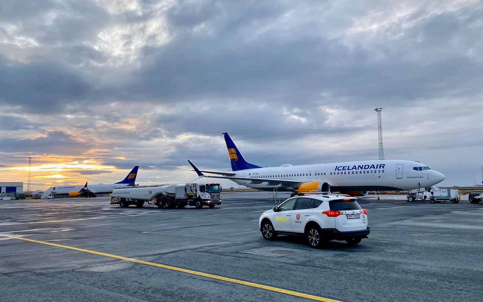 Boeing MAX vélarnar fóru í loftið frá Keflavíkurflugvelli - myndskeið af flugtaki