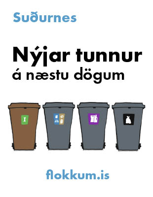 Dreifing á nýjum tunnum í Reykjansebæ er hafin - sjáið kort