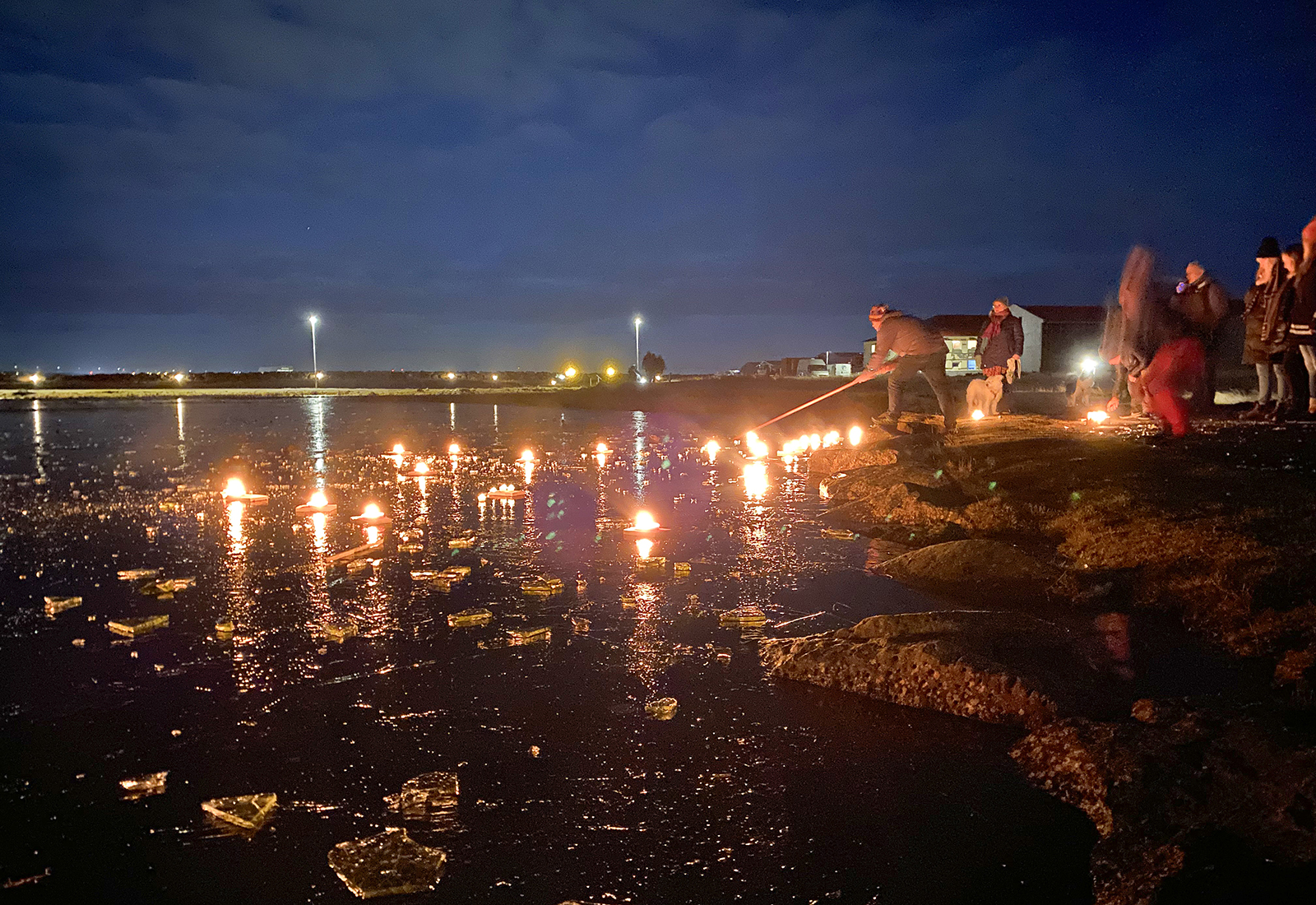Kyrrlát stund við frosnar tjarnir
