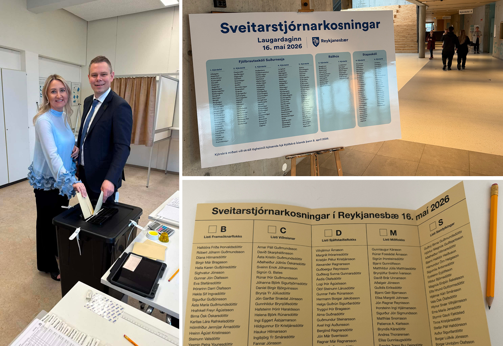 Rétt helmingur kaus í Reykjanesbæ
