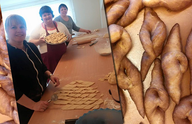 Nýbakaðar slysavarnakleinur í Garði