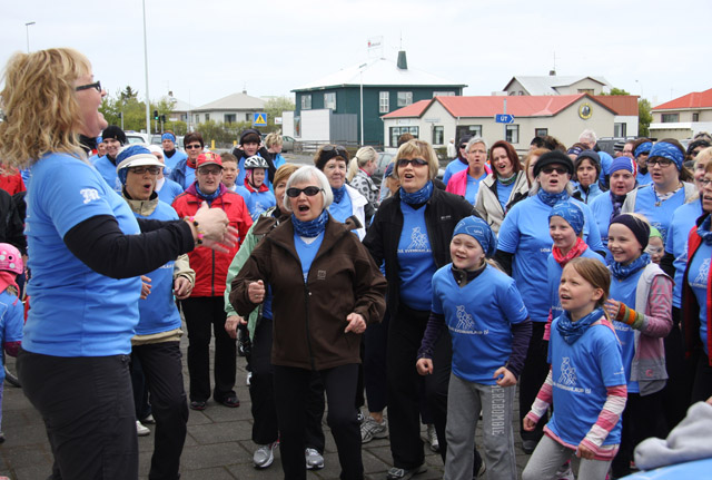 Kvennahlaupið fór fram í morgun um öll Suðurnesin
