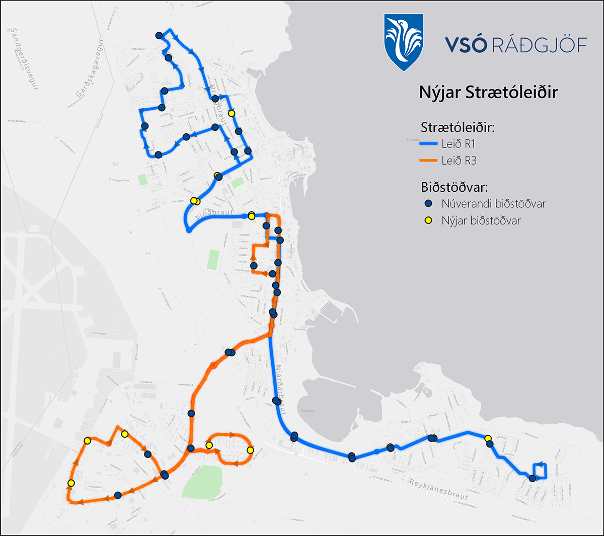 Breytt leiðakerfi almenningsvagna í Reykjanesbæ