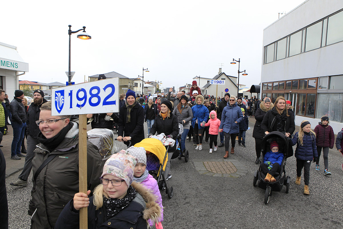 Hafði jafn gaman í göngunni með grímu
