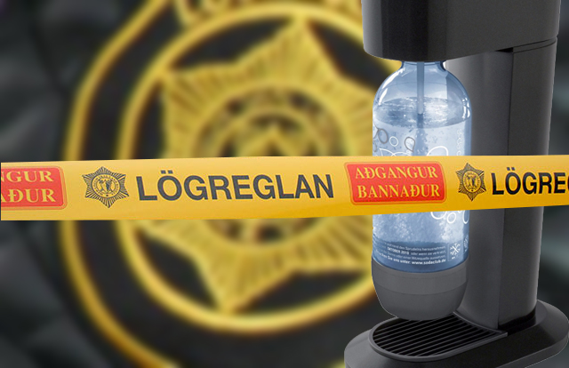 Sodastream tæki sprakk í andlit notanda