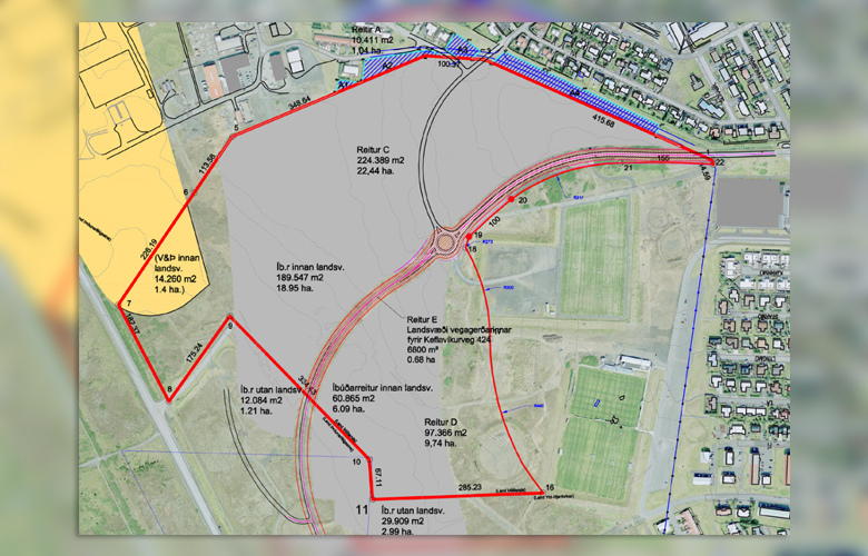 Byggingaréttur á allt að 485 íbúðum í Reykjanesbæ til sölu