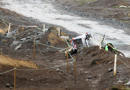 Þrennt á sjúkrahús í mótorcross - keppni