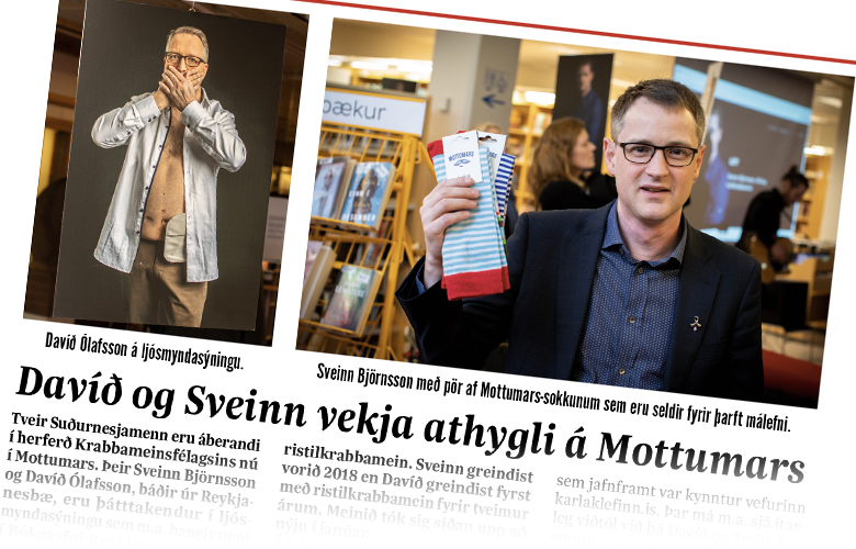 Davíð og Sveinn vekja athygli á Mottumars